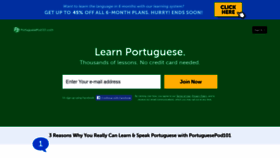 What Portuguesepod101.com website looked like in 2021 (2 years ago)