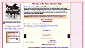 What Pianoeducation.org website looked like in 2021 (2 years ago)