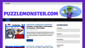 What Puzzlemonster.com website looked like in 2021 (2 years ago)