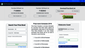 What Pkprizebond.com website looked like in 2021 (2 years ago)