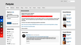 What Party.biz website looked like in 2021 (4 years ago)