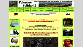 What Palestine-solidarite.org website looked like in 2021 (2 years ago)