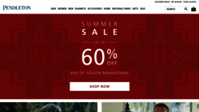 What Pendleton-usa.com website looked like in 2021 (4 years ago)
