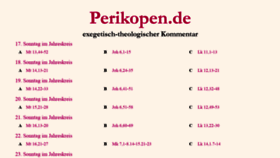 What Perikopen.de website looked like in 2021 (2 years ago)