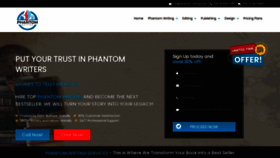 What Phantom-writing.com website looked like in 2021 (2 years ago)