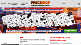 What Precishop.hu website looked like in 2021 (2 years ago)