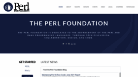 What Perlfoundation.org website looked like in 2021 (2 years ago)