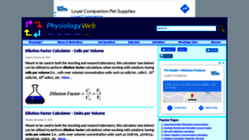 What Physiologyweb.com website looked like in 2021 (2 years ago)