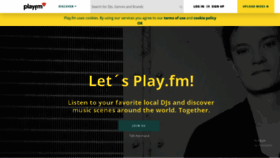 What Play.fm website looked like in 2021 (2 years ago)