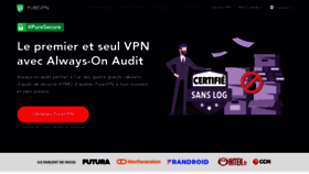 What Purevpn.fr website looked like in 2021 (2 years ago)