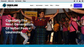 What Peacejam.org website looked like in 2021 (2 years ago)