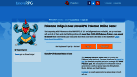 What Pokemonindigo.com website looked like in 2021 (2 years ago)