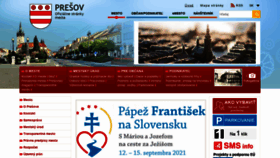 What Presov.sk website looked like in 2021 (2 years ago)