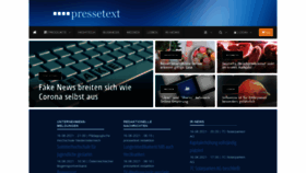 What Pressetext.de website looked like in 2021 (2 years ago)