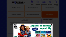 What Profesor.pl website looked like in 2021 (4 years ago)