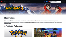 What Pokefanaticos.com website looked like in 2021 (2 years ago)