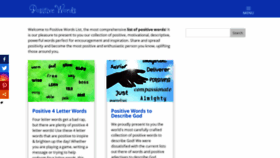 What Positivewordslist.com website looked like in 2021 (2 years ago)