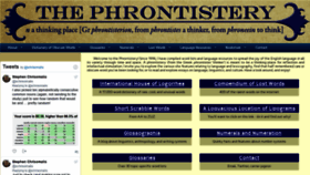 What Phrontistery.info website looked like in 2021 (2 years ago)