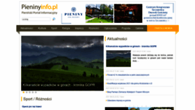 What Pieninyinfo.pl website looked like in 2021 (2 years ago)