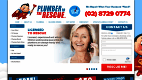 What Plumbertotherescue.com.au website looked like in 2021 (2 years ago)