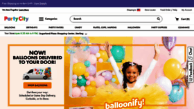 What Partycity.com website looked like in 2021 (2 years ago)