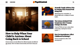What Psychcentral.com website looked like in 2021 (2 years ago)
