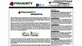 What Prakrity.net website looked like in 2021 (2 years ago)