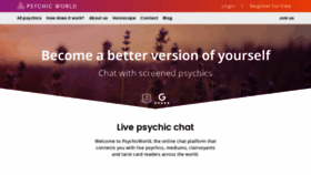 What Psychicworld.com website looked like in 2021 (2 years ago)