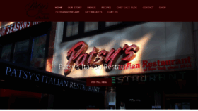 What Patsys.com website looked like in 2021 (2 years ago)