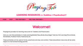 What Playingtots.com website looked like in 2021 (2 years ago)