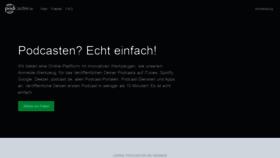 What Podcaster.de website looked like in 2021 (2 years ago)