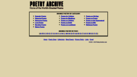 What Poetry-archive.com website looked like in 2021 (2 years ago)