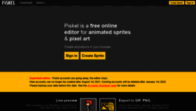What Piskelapp.com website looked like in 2021 (2 years ago)