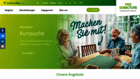 What Prosenectute.ch website looked like in 2021 (2 years ago)