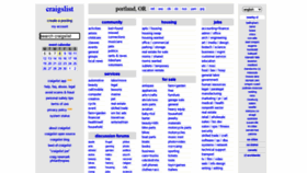 What Portland.craigslist.org website looked like in 2021 (2 years ago)