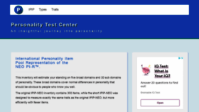 What Personalitytest.net website looked like in 2021 (2 years ago)