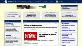 What Physio.de website looked like in 2021 (3 years ago)