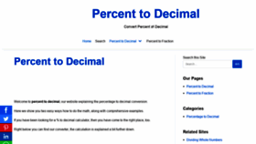 What Percenttodecimal.com website looked like in 2021 (2 years ago)