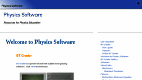 What Physics-software.com website looked like in 2021 (2 years ago)