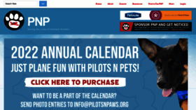 What Pilotsnpaws.org website looked like in 2021 (2 years ago)