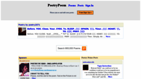 What Poetrypoem.com website looked like in 2021 (2 years ago)