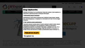 What Pro-sprzet.pl website looked like in 2021 (2 years ago)