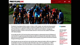 What Procyclinglive.com website looked like in 2021 (2 years ago)