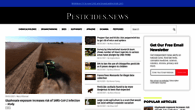 What Pesticides.news website looked like in 2021 (2 years ago)
