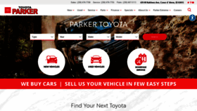 What Parkertoyota.com website looked like in 2021 (2 years ago)