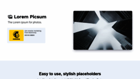What Picsum.photos website looked like in 2021 (2 years ago)