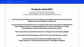 What Proadz.de website looked like in 2021 (2 years ago)