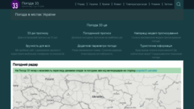 What Pogoda33.ua website looked like in 2021 (2 years ago)