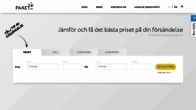 What Paket.se website looked like in 2021 (2 years ago)
