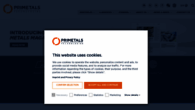 What Primetals.com website looked like in 2021 (2 years ago)
